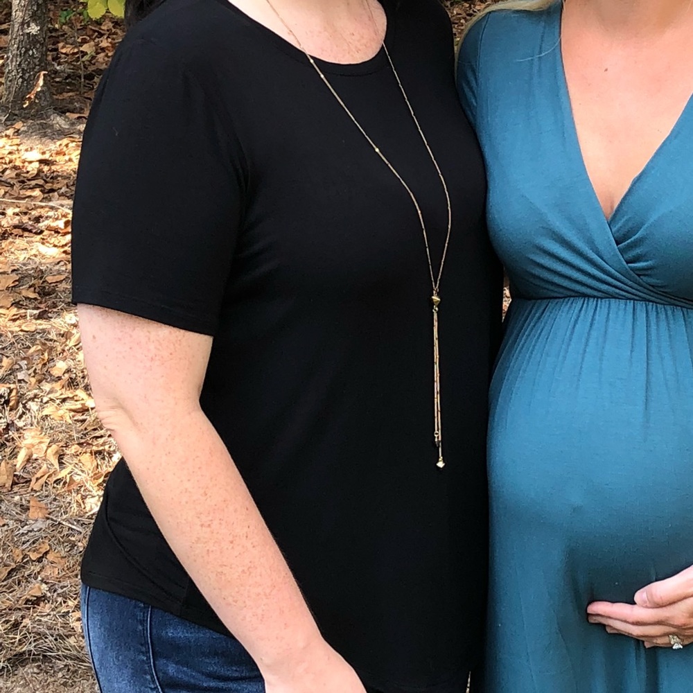 OLD NAVY LUXE BLACK TEE SIZE L